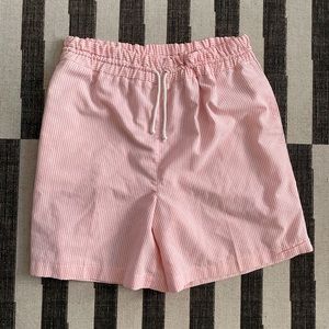 Pink Pinstripe pajama shorts